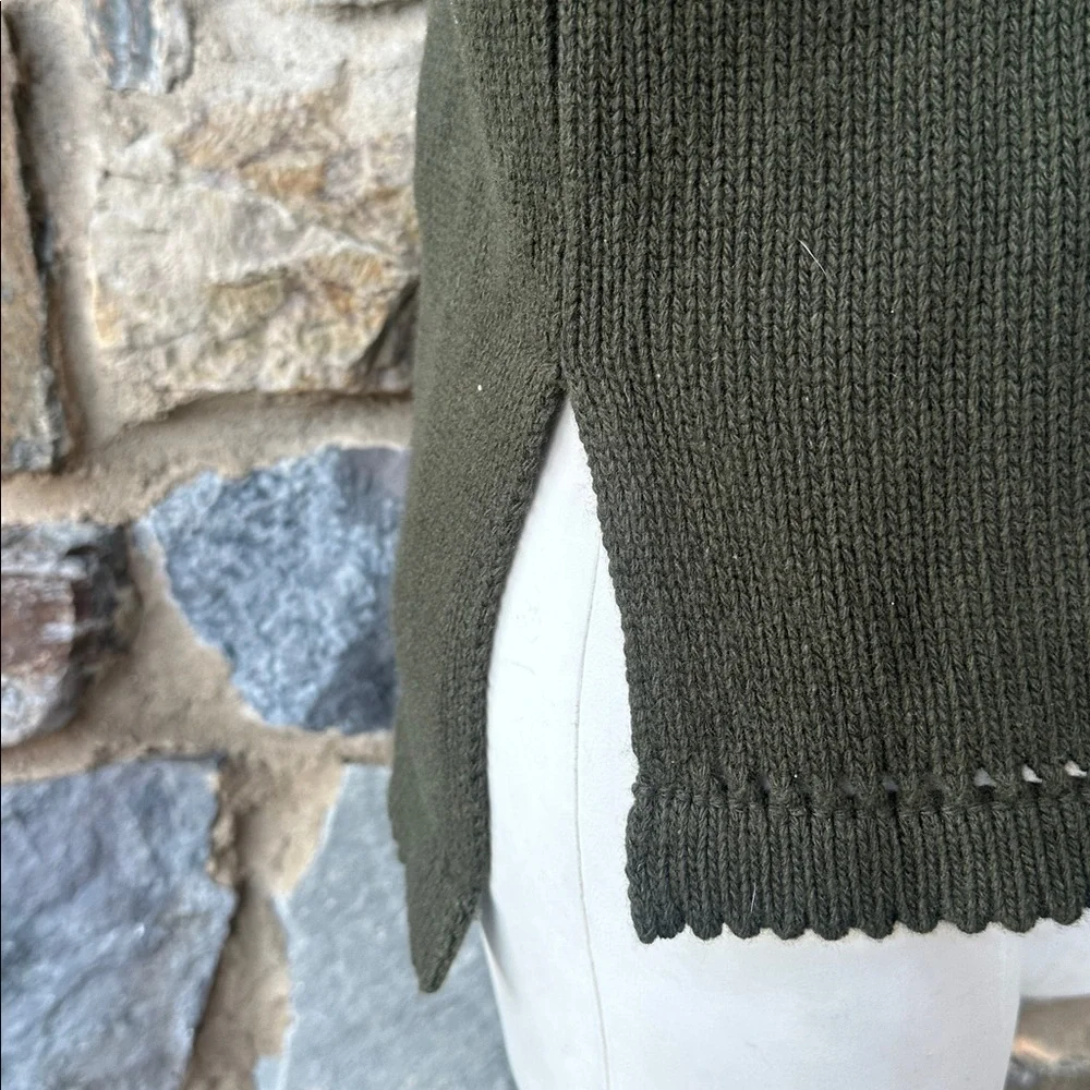 Theory Karenia Felted Wool And Cashmere Cardigan in Olive Green Size Small